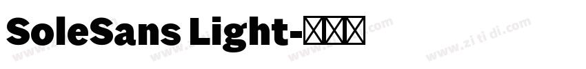 SoleSans Light字体转换